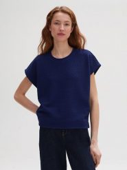 OPUS Bluza w kolorze granatowym rozmiar: 38. Niebieskie bluzy Opus, bez wzorów, bez kaptura. Za 48.39 zł.