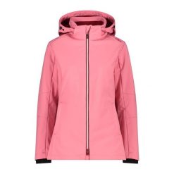 Kurtka damska turystyczna CMP 3A22226. Czerwone kurtki sportowe CMP, l, bez wzorów, z softshellu, z kapturem, trekkingowe. W wyprzedaży za 349.99 zł.