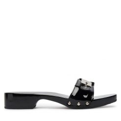 Klapki Scholl. Czarne klapki Scholl, bez wzorów, bez obcasa. Za 759.99 zł.