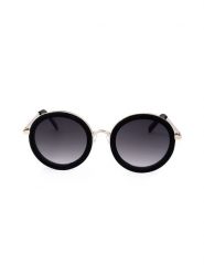 Guess Damskie okulary przeciwsłoneczne w kolorze srebrno-czarnym rozmiar: 59. Czarne okulary przeciwsłoneczne Guess, z aplikacjami, z tworzywa sztucznego, wakacyjne. Za 199.95 zł.