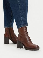 G-STAR Botki CEO-WI34-CLEVELAND-04 Brązowy. Brązowe botki G-Star, bez wzorów, ze skóry, bez obcasa, na słupku, bez zapięcia. Za 429.99 zł.