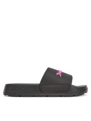 Juicy Couture Klapki PJC2 Czarny. Czarne klapki Juicy Couture, bez wzorów, z syntetyku, bez obcasa. Za 99.99 zł.