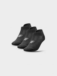 4F Skarpety treningowe przed kostkę (3-pack) damskie - czarne 39-42. Czarne skarpety 4f, bez wzorów, z elastanu. Za 44.99 zł.