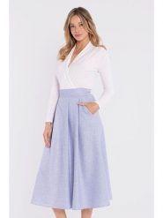Stylove Spódnica w kolorze błękitnym rozmiar: S. Niebieskie spódnice Stylove, s, bez wzorów, midi. Za 219.99 zł.