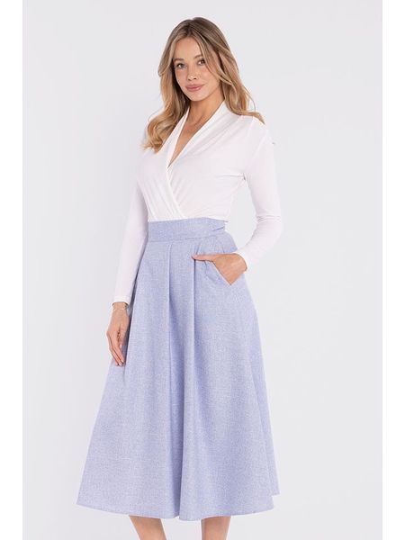 Stylove Spódnica w kolorze błękitnym rozmiar: L. Niebieskie spódnice Stylove, l, bez wzorów, midi. Za 219.26 zł.