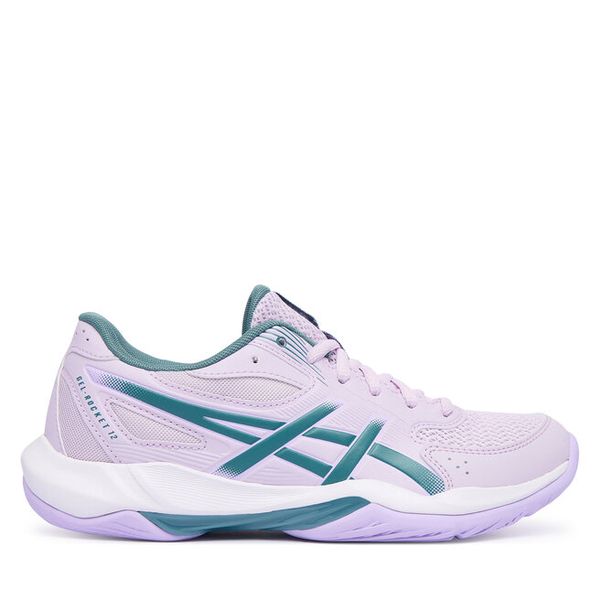 Buty halowe Asics. Fioletowe obuwie sportowe Asics, bez zapięcia. Za 309.99 zł.