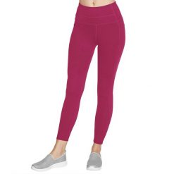 Leginsy fitness damskie Go Walk High Waisted 7/8 Legging. Fioletowe legginsy sportowe Skechers, s, bez wzorów, z elastanu, na fitness i siłownię. Za 199.99 zł.