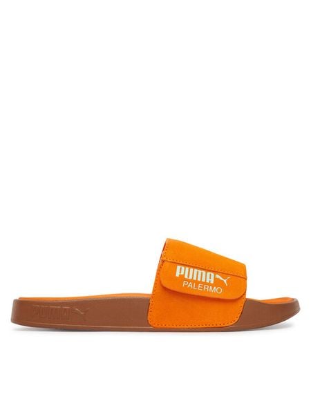 Puma Klapki Leadcat 2.0 Palermo Foil 399041 11 Pomarańczowy. Brązowe klapki Puma, bez wzorów, ze skóry, bez obcasa. Za 166.99 zł.