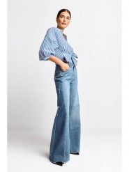 Rich & Royal Dżinsy - Comfort fit - w kolorze niebieskim rozmiar: W28. Niebieskie jeansy Rich & Royal, z aplikacjami, z podwyższonym stanem. Za 242.13 zł.