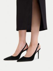 Nine West Szpilki CEO-TS6379-01 Czarny. Czarne szpilki Nine West, bez wzorów, z materiału, bez obcasa, na szpilce, bez zapięcia. Za 229.99 zł.