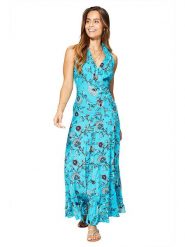 Aller Simplement Sukienka w kolorze turkusowym rozmiar: 38/40. Niebieskie sukienki Aller Simplement, bez wzorów, z wiskozy, klasyczne, bez kołnierzyka, bez ramiączek, maxi, sportowe. Za 82.99 zł.