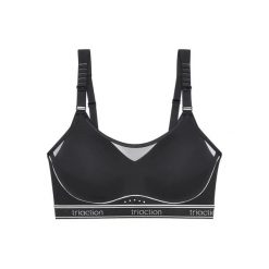 Damski biustonosz sportowy Triumph Triaction Cardio Breeze N. Czarne bielizna sportowa Triumph, bez wzorów, z elastanu. Za 311.00 zł.
