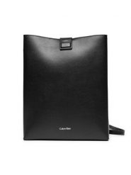 Calvin Klein Torebka Line Ns Crossbody Lth Bag LV04F3005G Czarny. Czarne listonoszki Calvin Klein, bez wzorów, ze skóry, bez dodatków. Za 449.99 zł.