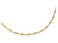 Bransoletka z żółtego złota z diamentami i cytrynami - 18 cm - próba 375. Żółte bransoletki Apart, z cytrynem, złote. W wyprzedaży za 3,003.00 zł.