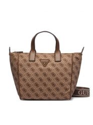 Guess Torebka Adrian Logo Travel TWNB21 68019 Brązowy. Brązowe torebki klasyczne Guess, z aplikacjami, z materiału, bez dodatków. Za 544.99 zł.