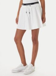 Tommy Jeans Spódnica mini DW0DW22299 Biały Regular Fit. Białe spódnice Tommy Jeans, xs, bez wzorów, z bawełny, mini. Za 369.99 zł.