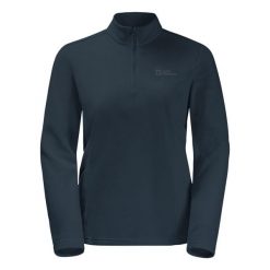 Bluza trekkingowa damska Jack Wolfskin Taunus Hz. Niebieskie bluzy Jack Wolfskin, na zimę, bez wzorów, bez kaptura. Za 209.99 zł.