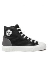 ONLY Shoes Trampki Liv 15329910 Czarny. Czarne trampki ONLY SHOES, bez wzorów, ze skóry, bez zapięcia. Za 99.99 zł.