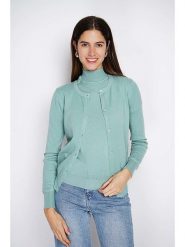 William de Faye 2-częściowy zestaw w kolorze turkusowym rozmiar: 34. Niebieskie golfy William de Faye, bez wzorów, z kaszmiru, bez ramiączek. Za 208.99 zł.