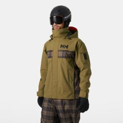 Kurtka narciarska Helly Hansen ULLR D 2.0. Brązowe kurtki narciarskie Helly Hansen, bez wzorów, bez kaptura, narciarskie. Za 1,135.00 zł.