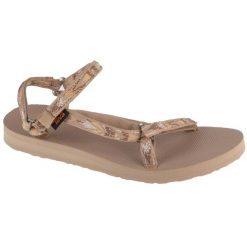 Sandały Teva Original Universal Slim Sandals 1150110-ASW beżowy. Brązowe sandały bez wzorów, z materiału, klasyczne, bez obcasa, bez zapięcia. Za 391.03 zł.