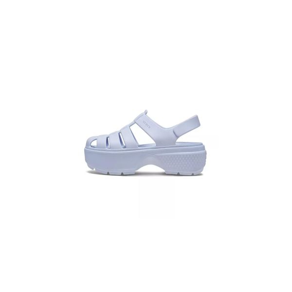 Sandały Dla Kobiet Crocs Stomp Fisherman Sandal. Fioletowe sandały Crocs, bez wzorów, z materiału, eleganckie, bez obcasa, na platformie, bez zapięcia. Za 230.99 zł.
