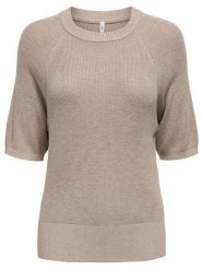 ONLY Sweter w kolorze beżowym rozmiar: S. Brązowe swetry Only, s, bez wzorów, z wiskozy, bez ramiączek. Za 83.62 zł.