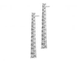 Kolczyki z białego złota z brylantami - 0,75 ct - próba 750. Białe kolczyki Apart, z brylantem, złote. Za 12,990.00 zł.