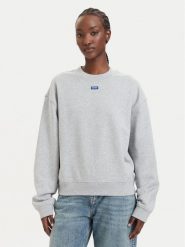 HUGO Bluza Dekessa 50534344 Szary Regular Fit. Szare bluzy Hugo, xxl, bez wzorów, z bawełny, bez kaptura. Za 399.99 zł.