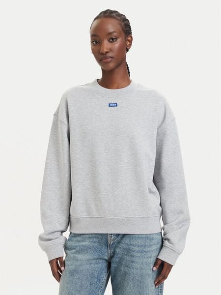 HUGO Bluza Delessa 50534344 Szary Regular Fit. Szare bluzy Hugo, xxl, bez wzorów, z bawełny, bez kaptura. Za 323.99 zł.