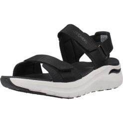 Sandały SKECHERS ARCH FIT 2.0 Czarny. Czarne sandały Skechers, bez wzorów, z materiału, klasyczne, bez obcasa, bez zapięcia. Za 233.99 zł.