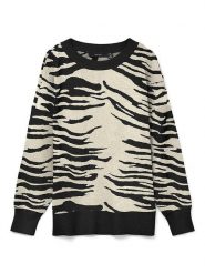 Vero Moda Sweter w kolorze kremowym rozmiar: XS. Brązowe swetry Vero Moda, xs, bez wzorów, bez ramiączek. Za 87.81 zł.