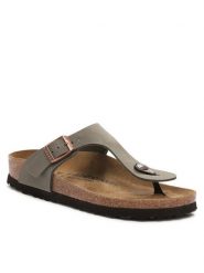 Birkenstock Japonki Gizeh Bs 0043393 Szary. Szare klapki Birkenstock, bez wzorów, ze skóry, bez obcasa. Za 349.00 zł.