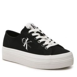 Tenisówki Calvin Klein Jeans. Czarne trampki Calvin Klein Jeans, bez wzorów, z jeansu, bez zapięcia. Za 359.99 zł.