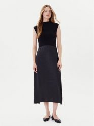 BOSS Sukienka codzienna Ferdolini 50542873 Czarny Regular Fit. Czarne sukienki Boss, na co dzień, xl, bez wzorów, z syntetyku, bez kołnierzyka, bez ramiączek, proste. Za 1,399.00 zł.