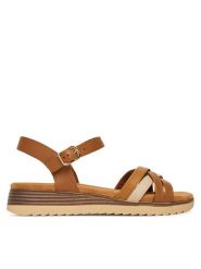 Lasocki Sandały RST-KSYMENA-01 Brązowy. Brązowe sandały Lasocki, bez wzorów, ze skóry, bez obcasa, na koturnie, bez zapięcia. Za 159.99 zł.