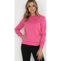 Fuksjowa Bluza Sotear. Czerwone bluzy Born2be, na zimę, l, bez wzorów, z dzianiny, bez kaptura. W wyprzedaży za 38.24 zł.