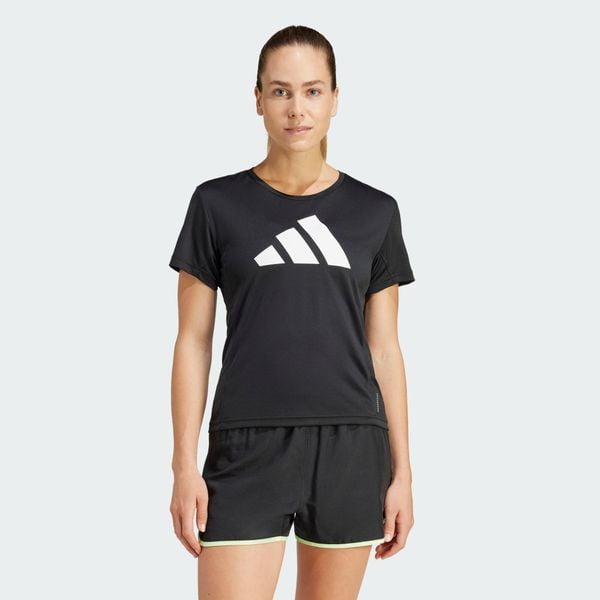 Koszulka Run It. Czarne bluzki Adidas, s, bez wzorów, sportowe, bez kołnierzyka, bez ramiączek. Za 139.00 zł.