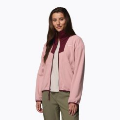 Bluza damska Columbia Sequoia Grove Full Zip. Czerwone bluzy Columbia, bez wzorów, bez kaptura. Za 219.99 zł.