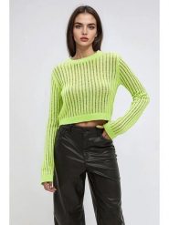 Monki Sweter w kolorze jasnozielonym rozmiar: M. Zielone swetry Monki, m, bez wzorów, z wełny, bez ramiączek. Za 61.60 zł.