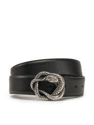 Just Cavalli Pasek Damski 78QA6F40 ZP296 Czarny. Czarne paski Just Cavalli, bez wzorów, ze skóry. Za 719.99 zł.