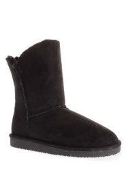 ISLAND BOOT Botki zimowe "Adeline" w kolorze czarnym rozmiar: 36. Czarne botki Island Boot, na zimę, bez wzorów, z materiału, bez obcasa, bez zapięcia. Za 132.05 zł.