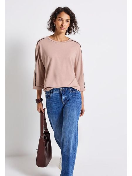 Street One Koszulka w kolorze jasnoróżowym rozmiar: 38. Różowe bluzki Street One, bez wzorów, z bawełny, street, bez kołnierzyka, bez ramiączek. Za 113.36 zł.