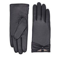 Rękawiczki Damskie Lasocki. Czarne rękawiczki Lasocki, bez wzorów. Za 119.99 zł.