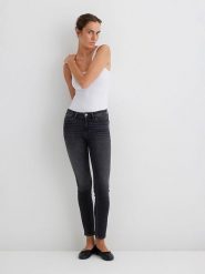 MAVI Dżinsy - Skinny fit - w kolorze antracytowym rozmiar: W30/L32. Czarne jeansy Mavi, l, bez wzorów. Za 119.95 zł.