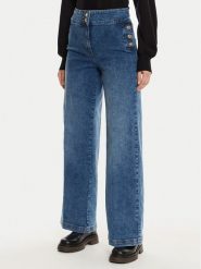Silvian Heach Jeansy Galta GPA24261JE Niebieski Wide Leg. Niebieskie jeansy Silvian Heach, bez wzorów. Za 149.99 zł.