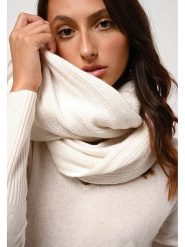 AUTHENTIC CASHMERE Kaszmirowy szal-koło "Tommy" w kolorze kremowym - 64 x 40 cm rozmiar: onesize. Brązowe szaliki AUTHENTIC CASHMERE, bez wzorów, z kaszmiru. Za 300.21 zł.