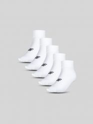 4F Skarpetki krótkie (5-pack) damskie - białe 39-42. Białe skarpety 4f, bez wzorów, z bawełny. Za 59.99 zł.