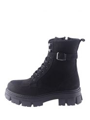 D.Moro Skórzane trzewiki w kolorze czarnym rozmiar: 36. Czarne botki D.Moro, bez wzorów, z materiału, bez obcasa, bez zapięcia. Za 305.45 zł.