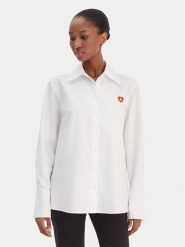 HUGO Koszula Erselia 50556398 Biały Regular Fit. Białe koszule Hugo, bez wzorów, z bawełny, bez kołnierzyka, bez ramiączek. Za 599.99 zł.